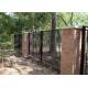 Residential Black 2.4m Tubular Metal Fencing Anti Rust Garden With Accessories