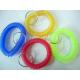 Hot sales red blue/yellow/green transparent wristband coil holder w/key ring for anti-lost
