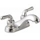 Drip Free Ceramic Cartridge 2 Handle Lavatory Faucet Centerset Sink Faucet
