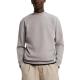 Mens Long Sleeve Mock Neck 100% Cotton Sweater Gray Color Plain Simple Classy