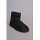 Winter Shearling Sheepskin Snow Boots With Lace Up Closure