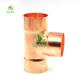 Copper 3 Way Elbow Connector , Refrigeration Plumbing 3 Way Elbow Pipe Fitting