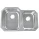 Brushed Surface Double Basin Undermount Kitchen Sink 16G Thickness