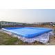 0.9mm PVC Tarpaulin Giant Inflatable Rectangular Water Swimming Pools For Water Park