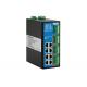 8-port Managed Industrial Ethernet Switch with 4 Serial Ports