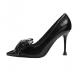 9811-3 Fashion Pointed Shallow Mouth High Heels Bow Sexy Thin Women'S Single Shoes Nightclub Professional Women'S Shoes