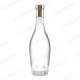Glass Collar Custom 700ml Whiskey Liquor Empty Glass Bottle for Vodka Wine 750ml