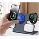 73% Charging Efficiency 15W Magnetic Wireless Charger Station for Desktop Mobile Phone