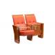 Molded Foam Fabric Orange Lecture Hall Chair With Writing Tablet