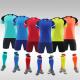 Blue Orange Yellow Sublimation Soccer Shirts Breathable Quick Dry  Jersey Football Set