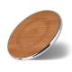 10w Desktop Round Wooden Wireless Charger , Iphone Wood Charger For Samsung Mobiles
