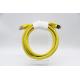 High Speed Cat 6 Ethernet Patch Cable 250MHz Bandwidth RJ45 Connector PVC Jacket Yellow Shielding