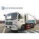 Dongfeng 6 Speed Rear Load Garbage Trucks 2 Axle Truck With 3 Passenger