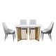130x80x60cm Slate Dining Table , Wood Slab Dining Room Table