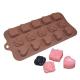 Silicone Custom Chocolate Molds Rose Heart Shaped For Candy Cake
