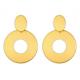 Elegant Stainless Steel Earring 18K Gold Plated Hoop Drop Earrings With No Smell