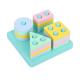 Puzzle Wooden Stacking Blocks Baby Shape Sorting Developmental Tumble Tower