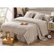 Pure Linen Wooden Buttons Modern Bedding Sets 4Pcs Real Simple Logo Customized