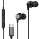 1.2 Meter Type C Anc Earphones , Reach IPX3 Over The Ear Wired Earbuds