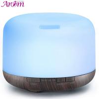 Ultrasonic Wood Grain Aromatherapy Diffuser Waterless Auto Shut Off Air Humidifier