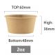 ZEEHENG 2oz Disposable Small Kraft Paper Cups With Lids