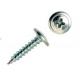 Small White Truss Head Wafer Head Machine Screws With Sharp Point # 8 X 1/2 Modified