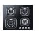 Four Burners Gas Cooker Hob High Safety For Home Kitchen SS Surface Material