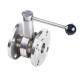 Sanitary Stainless Steel 304 316 Pull Rod Flange Butterfly Valve for Food Processing