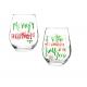 Decorative Ideas Christmas Holiday Glassware Stained Applique Glass Gift