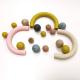 Baby Chewing Silicone Beads Teether Soft Loose U Tube OEM ODM