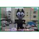 6mH Oxford Cloth Black Inflatable Cartoon Characters , Inflatable Cat