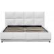 Optional Color Faux Leather Gas Lift Storage Bed With LED  Light  For Good Sleeping