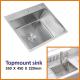 Brushed Stainless Steel Sink 33 X 22 Single Bowl Bar Sink 16 Gauge