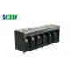 2-24 Number Contacts Barrier Terminal Block Connector With Cover 7.62mm Pitch