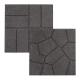 Gray Color And 8 Tiles Rubber Dual Sided Rubber Paver Tile-16 X 16 X 3/4 Inch