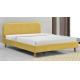 Sunny Yellow Linen Fabric Bed Frame Upholstered With Headboard CE Certification