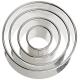 Plain Edge Round Cutters in Graduated Sizes, Stainless Steel, 4 Pc Set