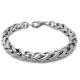 Silver Plated Titanium Stainless Steel Wheat Chain Bracelet (JCE394)