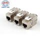 Zinc Alloy RJ45 CAT6 Shielded Keystone Jack 180 Degree Toolless  STP