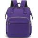 Zipper Closure Outdoor Backpack Tote Bag With Purple Green Color