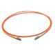 Orange LC UPC To LC UPC Fiber Optic Patch Cable OM2 Simplex 3.0mm LSZH