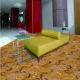 Nylon Material Hotel Carpet Flooring , Brown Printed Fire Resistant Rugs