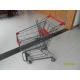 Red Plastic 60L Supermarket Shopping Carts With ROHS / UKAS Standard