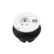 Office Furniture Desk Hide Mounted 80mm Hole Sliding Cover Germany Power Round Grommet Socket With 2 USB Chargers