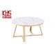 White MDF Marble Effect Coffee Table Modern Minimalist MDF End Table