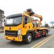 HOWO Wrecker Tow Truck 220hp , Sliding Platform Crane Recovery Truck