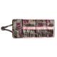 Colorful Handy Clutch Purse Makeup Brush Roll Bag Pen Holder Case Crocodile Texture