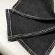 Breathable Sulfur Black Cotton Denim Fabric Cloth 170cm 11.5 Oz