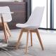 18.8 Inch Pp Plastic Chair Solid Wood Durability Ergonomic Design