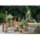 Natural Wood Playground Structures Slide Residential Outdoor Playset